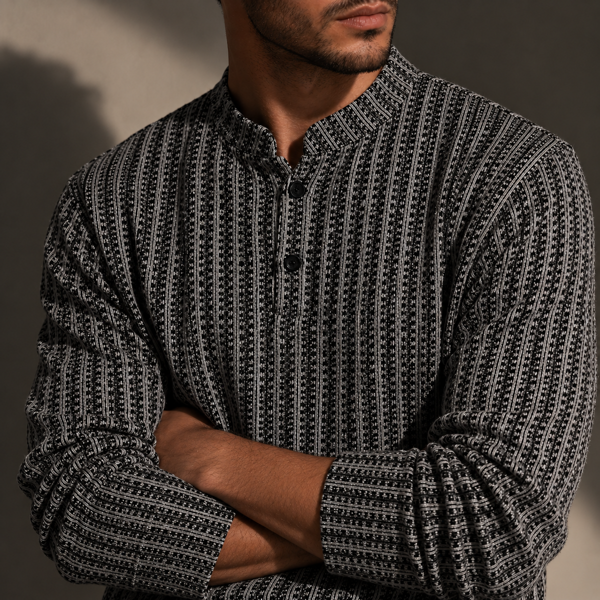 Marlowe Textured Henley Shirt