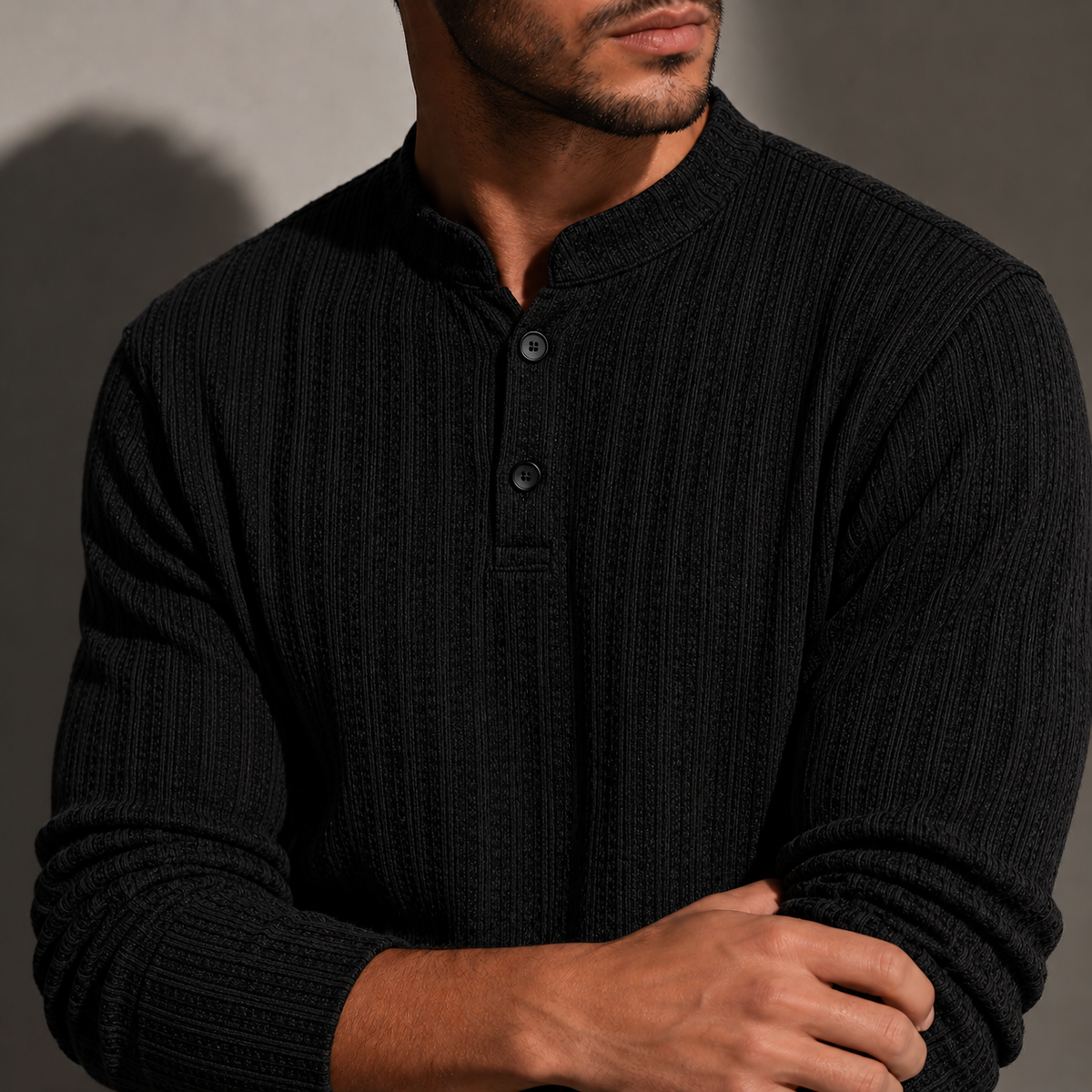 Marlowe Textured Henley Shirt