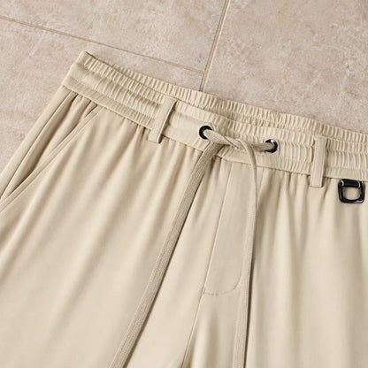Relaxed Drawstring Casual Pants